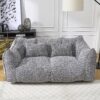 Comfortable Dual Beanbag Chair With High Resilience Foam Core For 2 People - Gray - Image 2