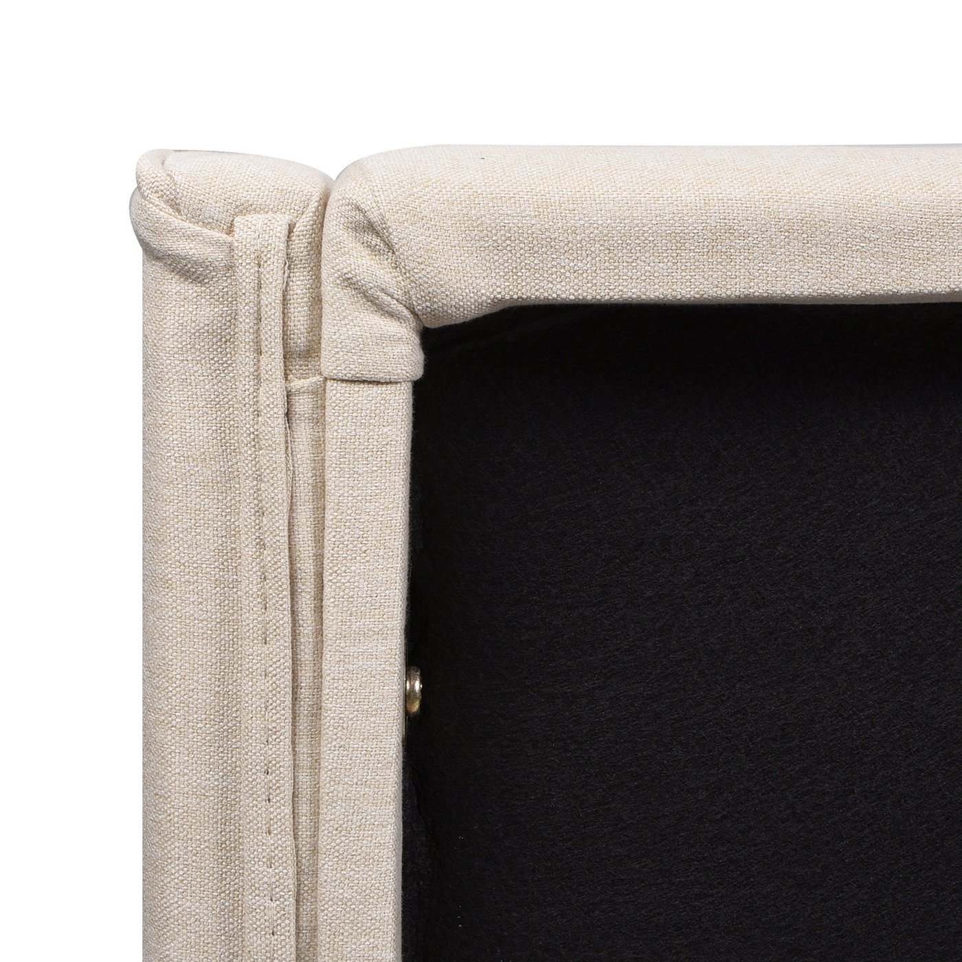 Fontana - King Wingback Upholstered Platform Bed Frame - Sky Neutral Beige - Image 5