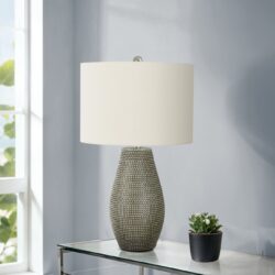 Lighting, Table Lamp, Resin, Contemporary - Gray