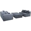 Modern 6 Piece Modular U Shaped Sectional Sofa With Chaise Lounge And Soft Corduroy Upholstery - Gray - Image 18