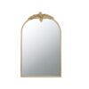 Arched Wall Mirror With Metal Frame, Wall Mirror For Living - Gold - Image 2
