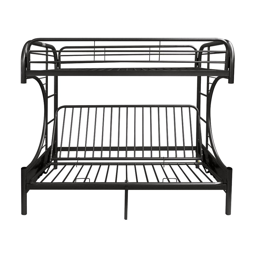 Eclipse - Twin Long Queen Futon Bunk Bed - Black - Image 4