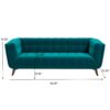 Addison - Large Velvet Sofa - Brown / Teal - Image 7