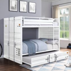 Cargo - Full Bunk Bed With Trundle - White