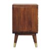Avora - Brass Embossed 2 Drawer Nightstand - Brown / Golden - Image 8