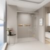 Double Sliding Shower Door, Semi Frameless Bypass Bathroom Sliding Door With 1 / 4" (6Mm) Tempered Glass For Walk In Shower - Chrome - Image 10