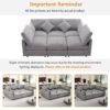 Sectional Sofa Modular Sofa U - Shaped Sofa Couch Sofa Bed L - Shaped Sofa With A Movable Ottoman And Two USB Ports For Living Room - Light Gray - Image 7