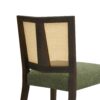 Mid Century Rattan Dining Chair Without Arms (Set of 2) - Dark Brown / Green - Image 9