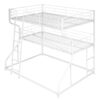 Full Long Over Twin Long Over Queen Size Triple Bunk Bed With Long And Short Ladder - White - Image 6