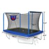 New Yc 8Ft By 12Ft Rectangular Trampoline With Basketball Board, Ball Inflater And Ladd Astm Standard Tested And Cpc Certified - Blue - Image 3