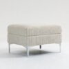 Modular Sectional Sofa Square Ottoman Module, Storage Ottoman Footrest - Beige - Image 4