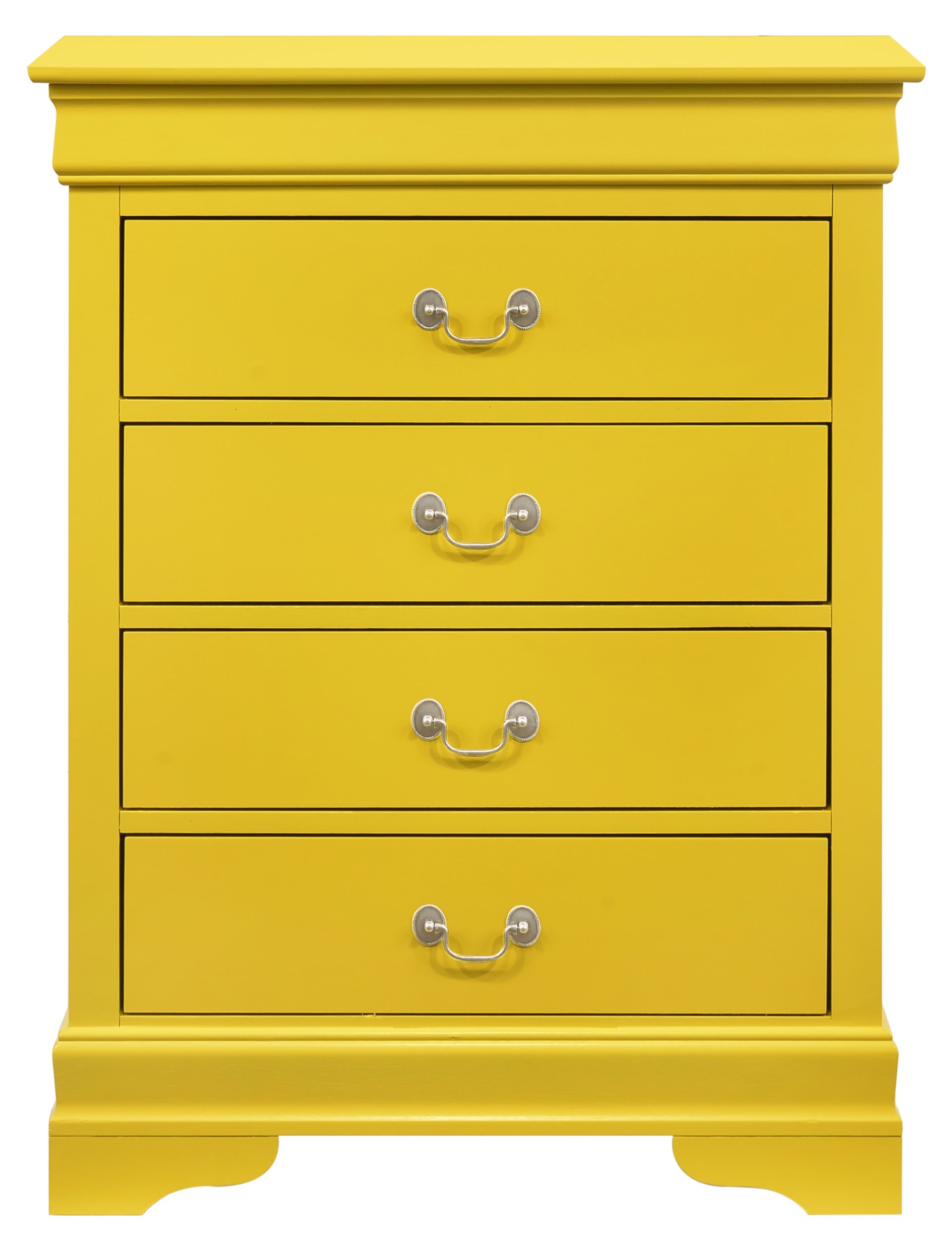 4 Drawer Chest Traditional Style - Yellow - Image 3