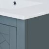 Bathroom Vanity With Ceramic Sink Combo, Frame Bathroom Storage Cabinet, Freestanding Vanity Set With 3 Drawers & Soft Closing Doors - Blue - Image 17