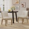 Modern Minimalist Dining Chair Mp2 (Set of 2) With Upholstered Comfort - Beige - Image 2