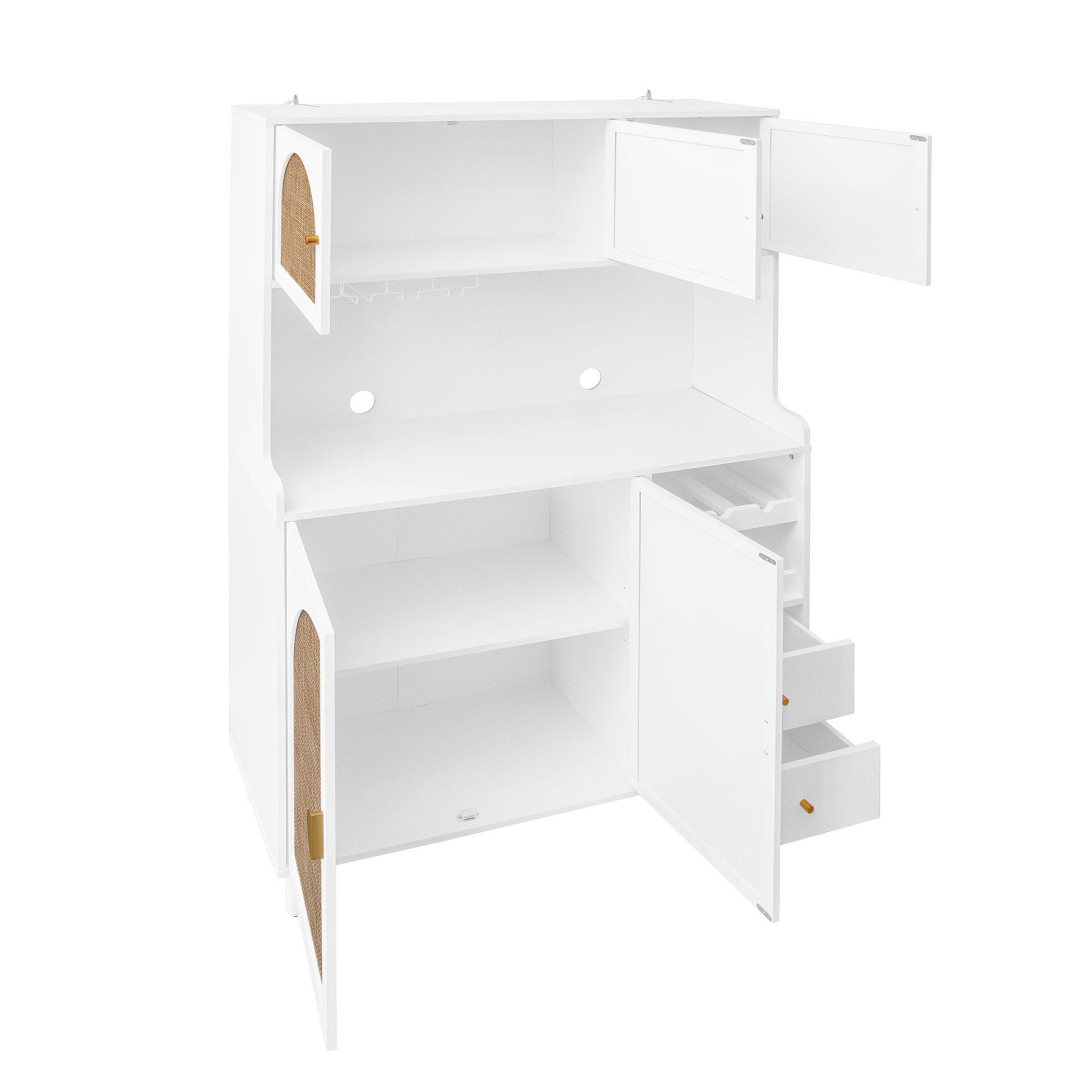 Modern Accent Storage Cabinet For Living Room, Bedroom, Dining Room, Or Study - White - Image 14
