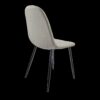 Modern Spoon Shape Dining Chairs (Set of 4) With Linen Upholstered Seat And Metal Legs - Light Gray - Image 9