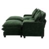 Chenille Upholstered Sectional Sofa With 2 Removable Ottomans, USB Ports, Cup Holders, And Storage - Green - Image 21