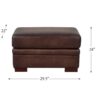 Brookfield - Leather Ottoman - Caramel - Image 4