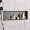 Stainless Steel Shower Niche 37" X 13" For Bathroom And Kitchen - Gunmetal Black - Image 5
