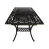 Outdoor Extendable Aluminum Dining Table With Pattern Table Top And Curved Legs - Copper - Image 5