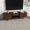 Alexa - Mid-Century Modern Style TV Stand - Dark Brown / Wood - Image 10