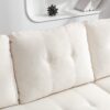 Reversible Sectional Storage Sleeper Sofa Bed, L-Shape 2 Seat Sectional Chaise With Storage, Skin-Feeling Velvet Fabric - Beige - Image 5