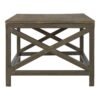 Industrial Cross Metal Coffee Table - Pewter - Image 10