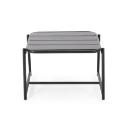 Modern Outdoor Iron Conrad Side Table - Matte Black