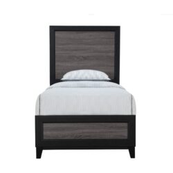 Soluto - Twin Bed - Black / Gray