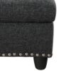 Alger - 98" Wide Left Hand Facing Sofa & Chaise With Ottoman - Charcoal Gray - Image 10