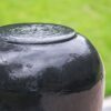 Heavy Outdoor Cement Fountain, Cute Unique Urn Design Water Feature For Home Garden, Lawn Deck & Patio - Black - Image 5