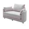 Multi-Functional Foldable Sleeper Sofa Bed, Floor Sofa Chair Bed, Circular Adjustable Futon Sitting And Sleeping Sofa - White - Image 3