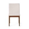 Contemporary Fabric Dining Chairs (Set of 2) - Light Beige / Walnut - Image 5