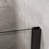 Bifold - Frameless Glass Shower Door 1 / 4" Tempered Clear Glass Pivot Swing Panel - Black - Image 7