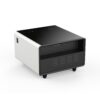 Modern Smart Side Table With Built-In Fridge, Wireless Charging, Temperature Control, Power Socket, USB Ports, Outlet Protection, Induction Light - White - Image 17