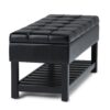 Saxon - Storage Ottoman Bench - Midnight Black - Image 3