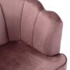 Modern Glam Velvet 3 Seater Sofa With Curvaceous Shell Design - Blush - Image 11