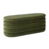 Fuji - Upholstered Oval Storage Bench - Olive Green - Image 10