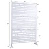 Outdoor & Indoor Privacy Screen Metal Privacy Screen, Freestanding Decorative Screen For Deck Balcony Patio - White - Image 3