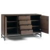Banting - Mid Century Sideboard With Centre Drawers - Walnut Brown - Image 2