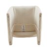Modern Accent Chair White Single Sofa Chair, Upholstered Side Chair Teddy Comfy Chair For Dining Room / Bedroom / Living Room / Reception 1 Piece - Off White - Image 12