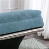 Ergonomic Linen Massage Chaise Lounge With Remote Control, 5 Modes - Blue - Image 9