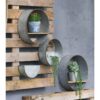Farmhouse Round Metal Wall Planter (Set of 5) - Gray - Image 4