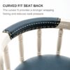 29.5'' Leather Wooden Bar Stool - Cream - Image 5