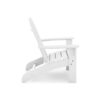 Adirondack Chair Premium HDPE Poly Lumber For Pool, Patio, And Garden Elegance - White - Image 3