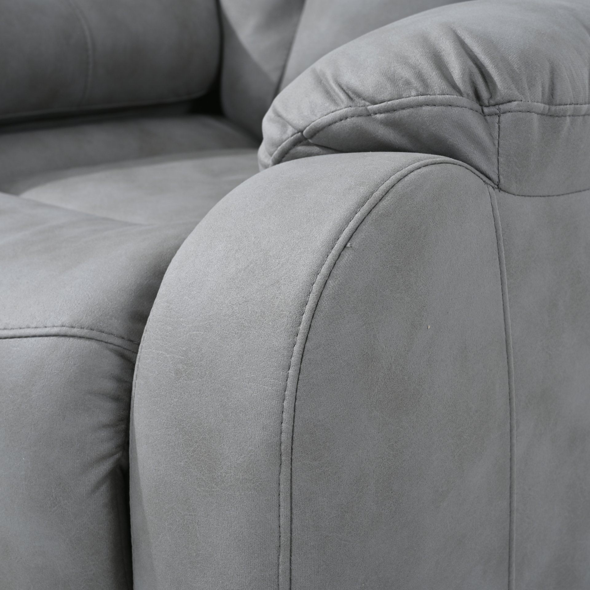 35.4" Electric Power Lift Recliner Chair, Fabric Recliner Chair, Home Theater Seating, Living Room Chair, Side Pocket, Remote Control - Light Gray - Image 20