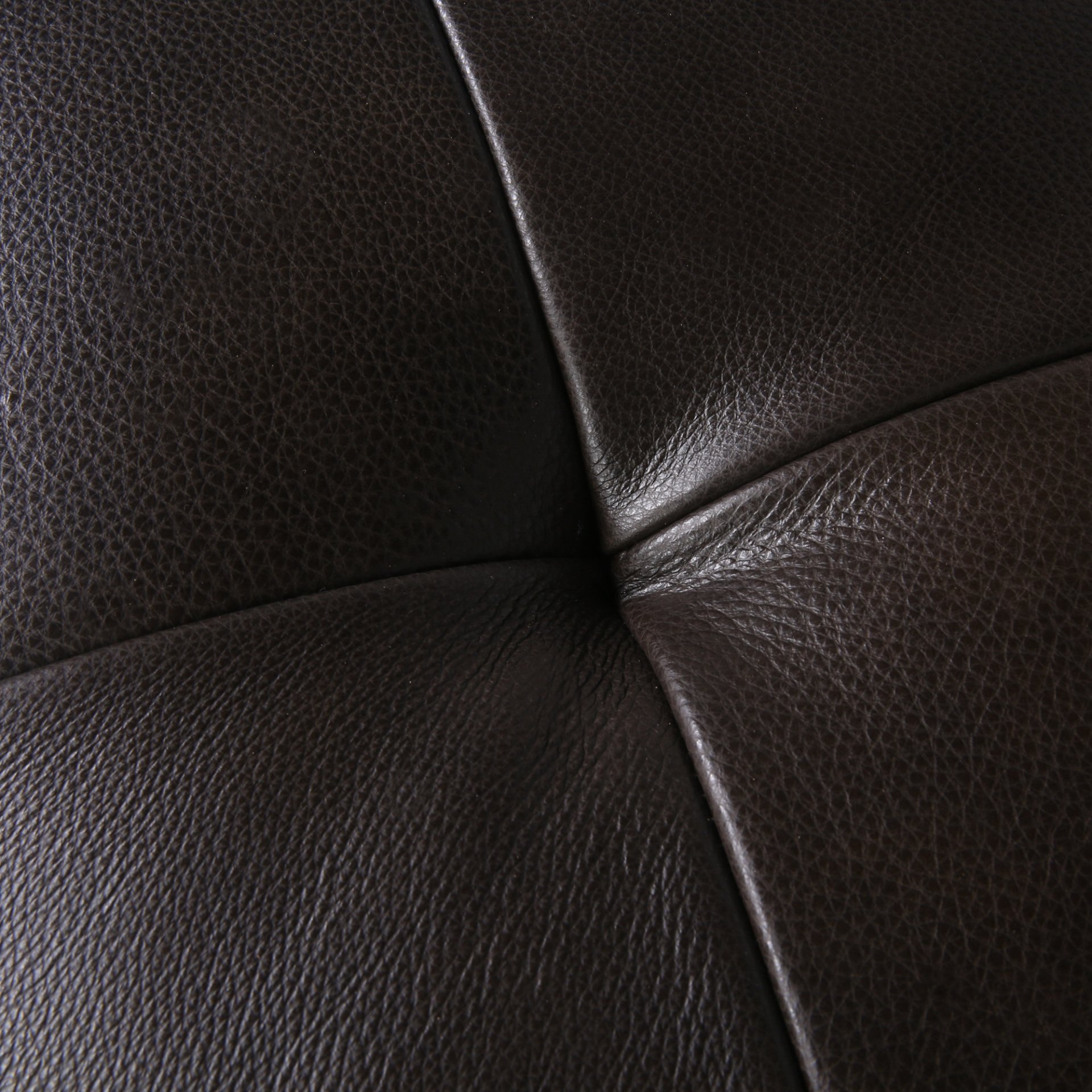 Mid-Century Tufted Leather Sofa - Espresso - Image 4