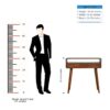 Curved Console Table - Chestnut - Image 11