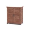 Potting - Bench With Storage Cabinet And Metal Table Top For Outdoor Patio, Garden Furniture Workstation Coffee - Brown - Image 20
