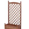 Raised Garden Bed With Trellis 2 Pack, Outdoor Planter Box & Plant Stand With Climbing Racks - Brown - Image 18